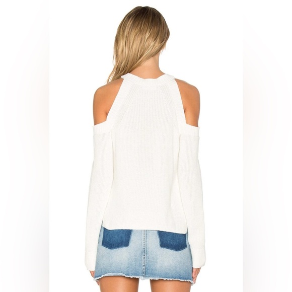 Rag & Bone Dana Cold Shoulder Sweater White Casual Preppy Women’s Large - Picture 2 of 13